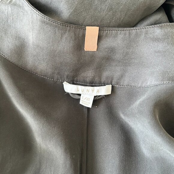 Lunya washable mulberry silk robe gray size large / xlarge - Picture 7 of 15